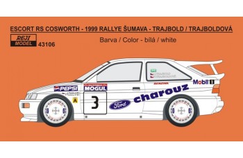 Decal – Escort RS Cosworth - Rallye Šumava 1999 - Trajbold / Trajboldová 1/43